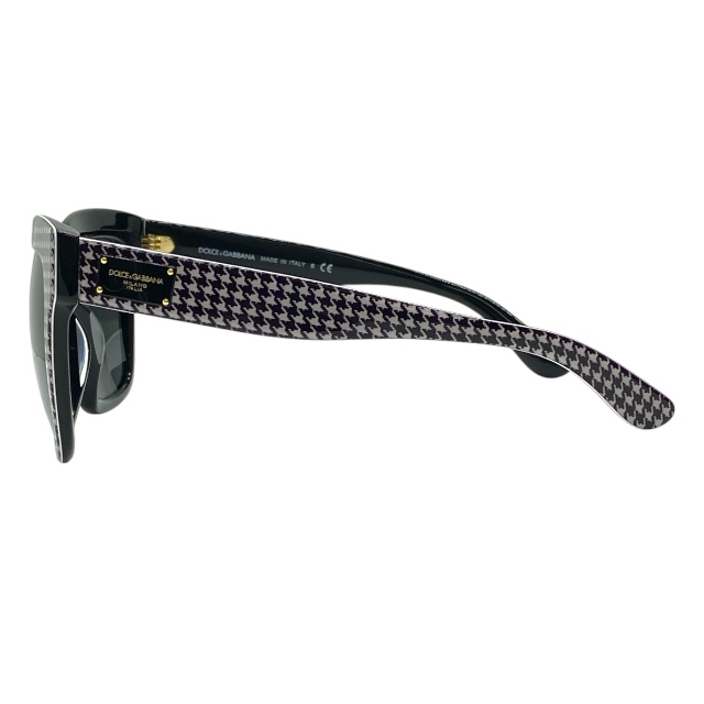 ドルチェ&ガッバーナ ドルガバ D&G DG4286-F 3079/87 サングラス アイウェア ハウンドトゥース スクエア ブラック ロゴ DOLCE&GABBANA_2
