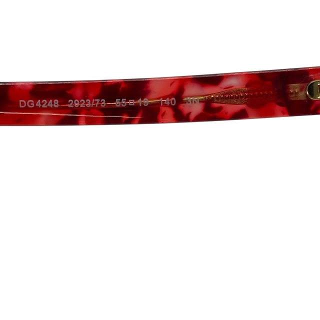 ドルチェ&amp;ガッバーナ 弗ガバ DG4248 2923/73 55□19 140 黒眼鏡 アイウェア 赤いこと ラウンドひな型 DOLCE&amp;GABBANA