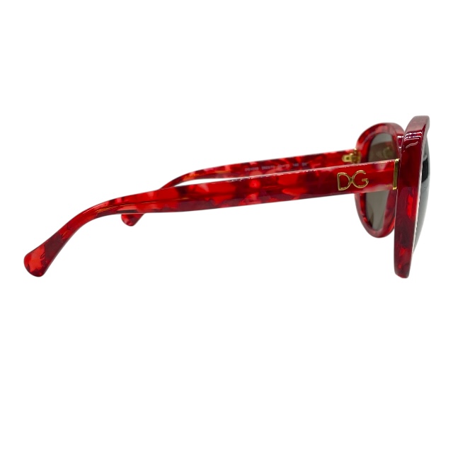 ドルチェ&ガッバーナ ドルガバ DG4248 2923/73 55□19 140 サングラス アイウェア レッド ラウンドフレーム DOLCE&GABBANA_4