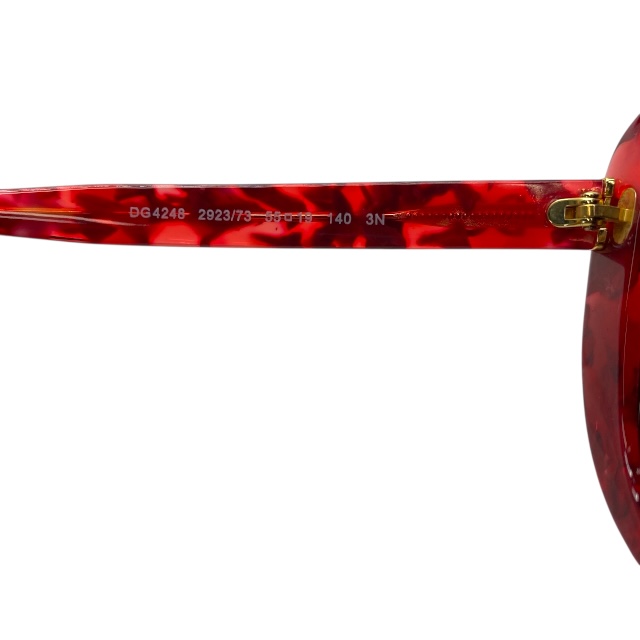 ドルチェ&ガッバーナ ドルガバ DG4248 2923/73 55□19 140 サングラス アイウェア レッド ラウンドフレーム DOLCE&GABBANA_7