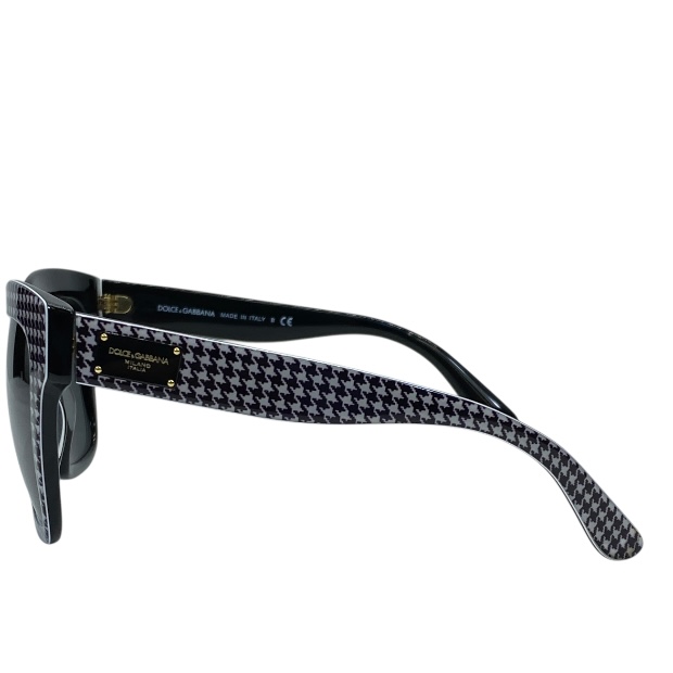 ドルチェ&ガッバーナ ドルガバ D&G DG4286-F 3079/87 サングラス アイウェア ハウンドトゥース スクエア ブラック ロゴ DOLCE&GABBANA_4