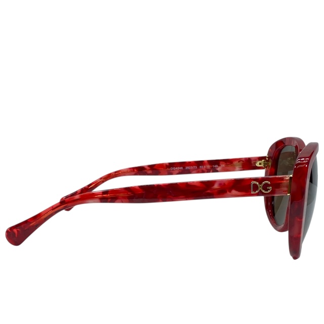 ドルチェ&ガッバーナ ドルガバ DG4248 2923/73 55□19 140 サングラス アイウェア レッド ラウンドフレーム DOLCE&GABBANA_2