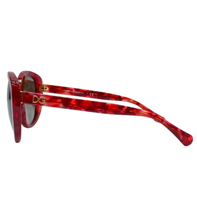 ドルチェ&ガッバーナ ドルガバ DG4248 2923/73 55□19 140 サングラス アイウェア レッド ラウンドフレーム DOLCE&GABBANA_3