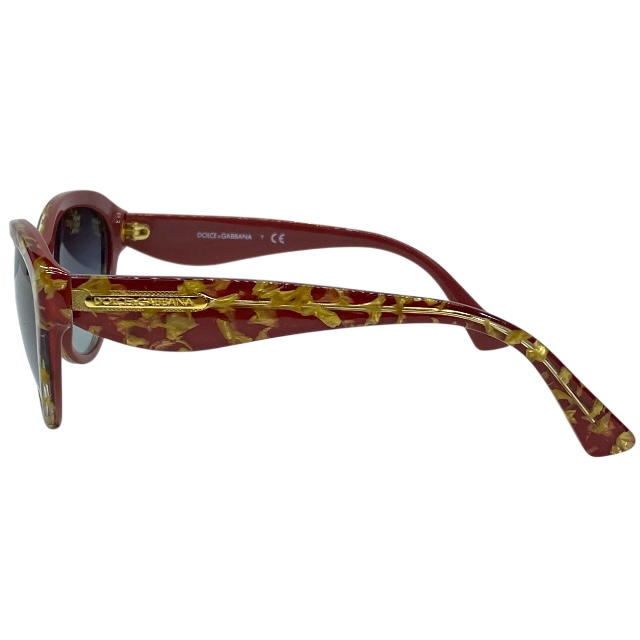 ドルチェ&ガッバーナ ドルガバ D&G DG4199 2748/8G 55□18 135 3N サングラス アイウェア キャットアイ レッド ゴールド DOLCE&GABBANA_4