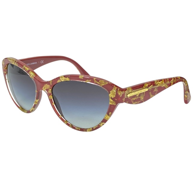 ドルチェ&ガッバーナ ドルガバ D&G DG4199 2748/8G 55□18 135 3N サングラス アイウェア キャットアイ レッド ゴールド DOLCE&GABBANA