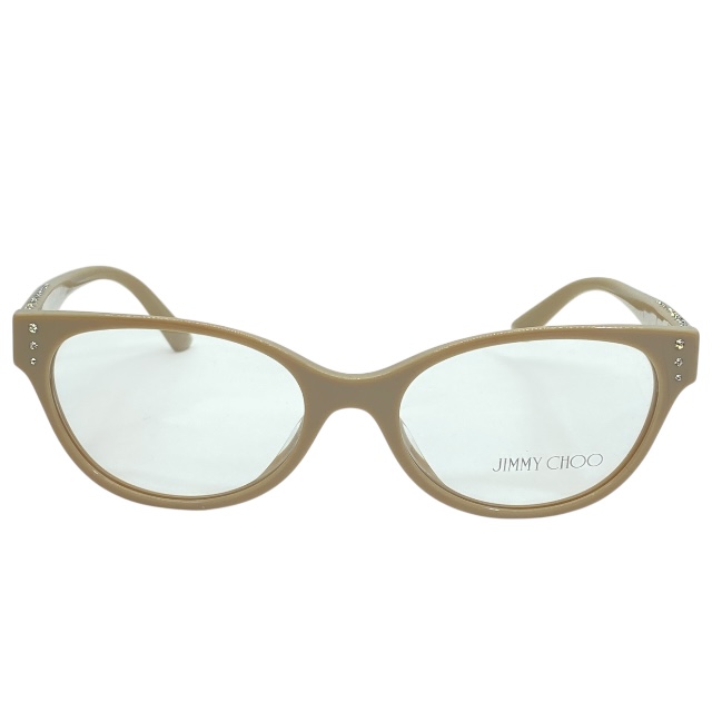 ジミーチュウ JC 3003BU 5015 52□17 140 眼鏡 メガネ アイウェア ラインストーン ロゴ ベージュ JIMMY CHOO_1