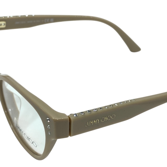 ジミーチュウ JC 3003BU 5015 52□17 140 眼鏡 メガネ アイウェア ラインストーン ロゴ ベージュ JIMMY CHOO_8
