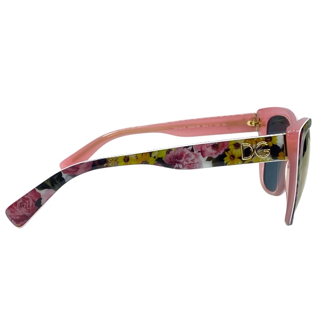 ドルチェ&ガッバーナ ドルガバ D&G DG4216 2939/5R 55□17 140 3N サングラス アイウェア キャットアイ ピンク ロゴ DOLCE&GABBANA_2