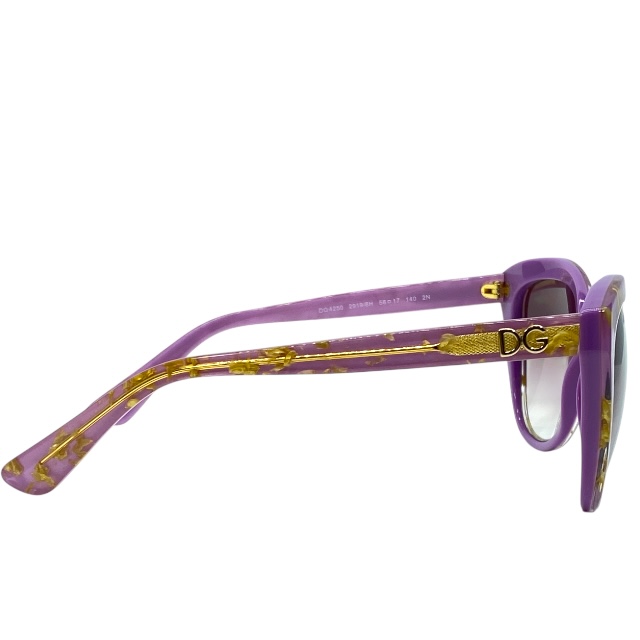 ドルチェ&ガッバーナ ドルガバ D&G DG4250 2919/8H 56□17 140 2N サングラス アイウェア キャットアイ パープル ゴールド DOLCE&GABBANA_2