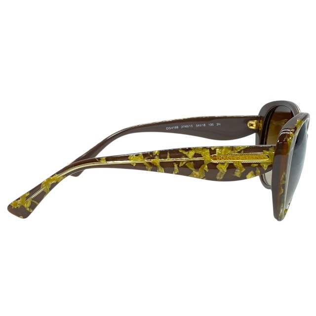 ドルチェ&ガッバーナ ドルガバ D&G DG4198 2746/13 54□18 135 3N サングラス アイウェア キャットアイ ブラウン ゴールド DOLCE&GABBANA_2