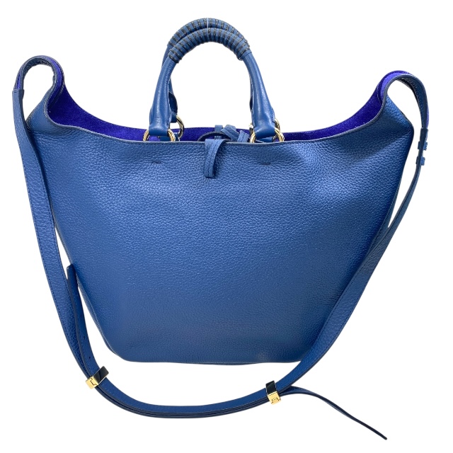 クロエ CHC23SS253J2947 2way ハンドバッグ ショルダーバッグ トートバッグ 斜め掛け ロゴ レザー ネイビー Chloe_1