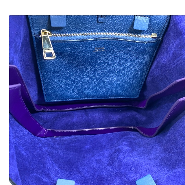 クロエ CHC23SS253J2947 2way ハンドバッグ ショルダーバッグ トートバッグ 斜め掛け ロゴ レザー ネイビー Chloe_4
