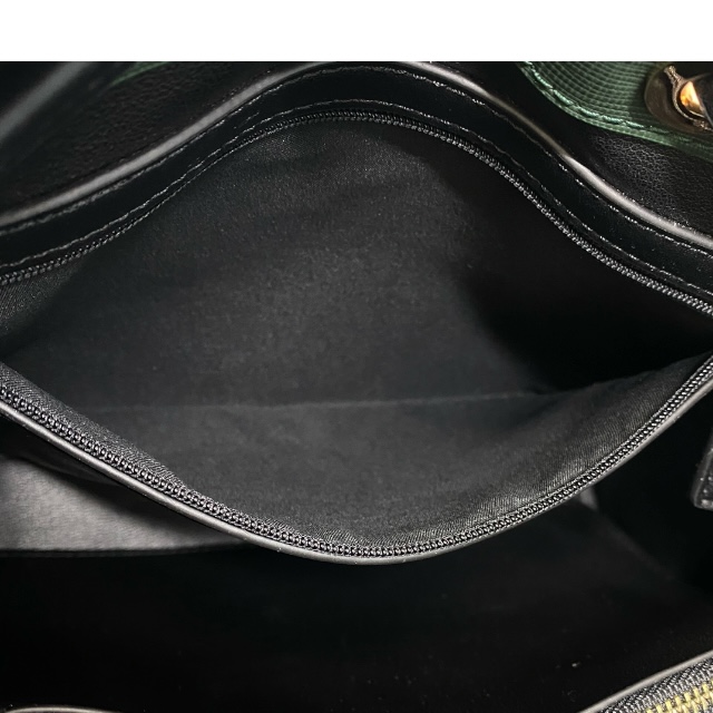 希少 シャリオール 2way ショルダーバッグ ハンドバッグ ロゴ ダーク グリーン ブラック レザー CHARRIOL_5