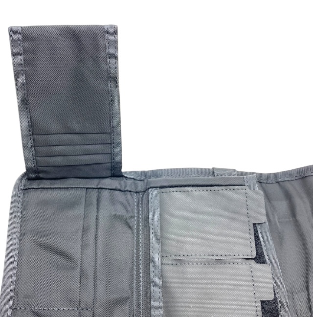 美品 バッグジャック ゴルフ BJGM23SZ028 コーデュラウォレット 三つ折り財布 ナイロン ブラック シルバー bagjack GOLF_5