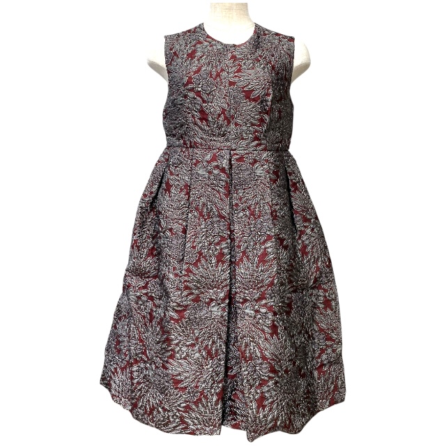 未使用 ドルチェ&amp;ガッバーナ ドルガバ D&amp;G ワンピース 花柄 ジャガード織 ブロケード ノースリーブ ボルドー DOLCE&amp;GABBANA [サイズ 40]
