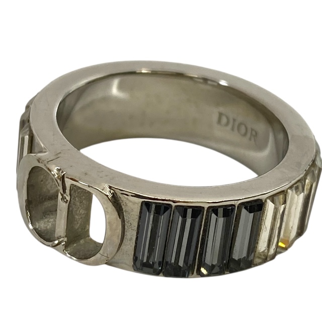 Dior クリスタル装飾リング 揺れるクリスタル☆DIOR ロゴ リング PetitCD (Dior/指輪・リング