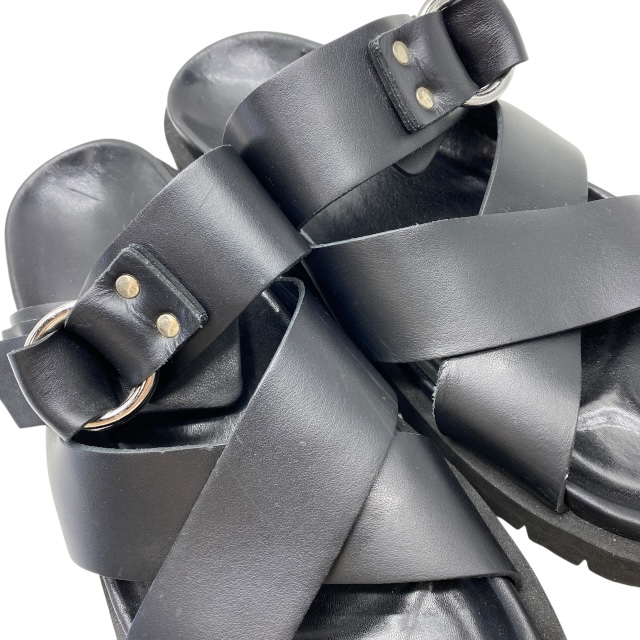 美品 ピエールアルディ クロスライド XK08 サンダル クロスベルト 厚底 レザー ブラック【サイズ 41(26cm)】PIERRE HARDY_6
