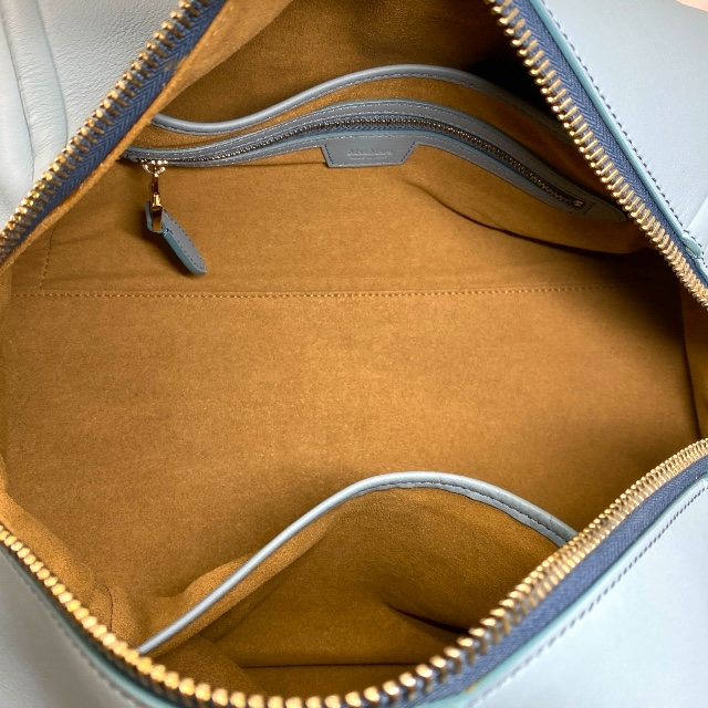 マックスマーラ エルサ 2WAY ボストンバッグ ハンドバッグ ショルダーバッグ 肩掛け レザー ライトブルー MaxMara_5