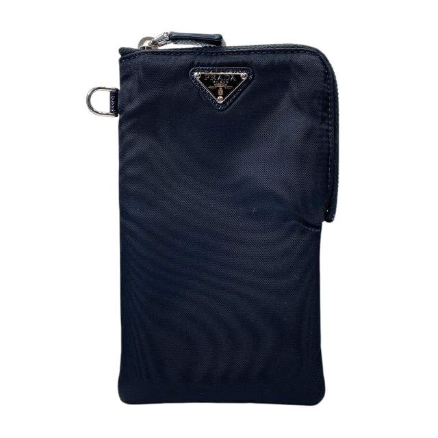 美品 プラダ 2TT091 ショルダーバッグ ネックストラップ 携帯ケース ポーチ コインケース トライアングルロゴ ナイロン PRADA レディース 女性 メンズ 男性 ユニセックス ギフト プレゼント バッグ カバン 財布 小物 ジュエリー_1