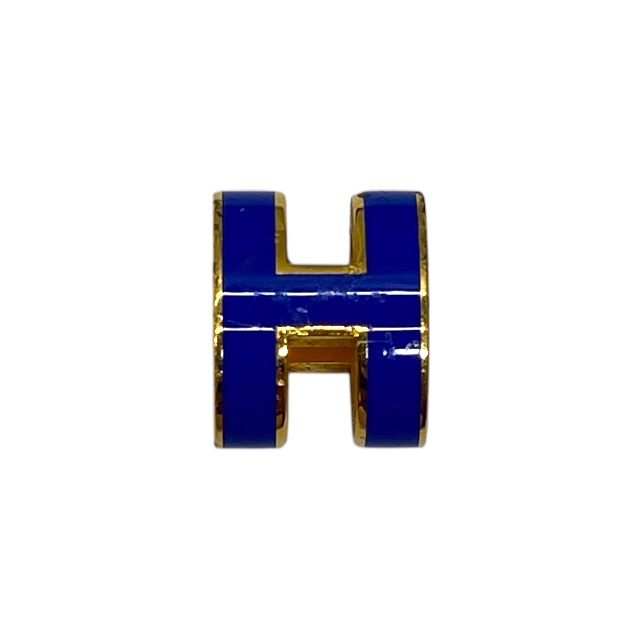 エルメス ミニ ポップアッシュH ネックレス ペンダント トップ チャーム Hロゴ ゴールド ブルー HERMES レディース 高級感 上品デザイン 人気モデル