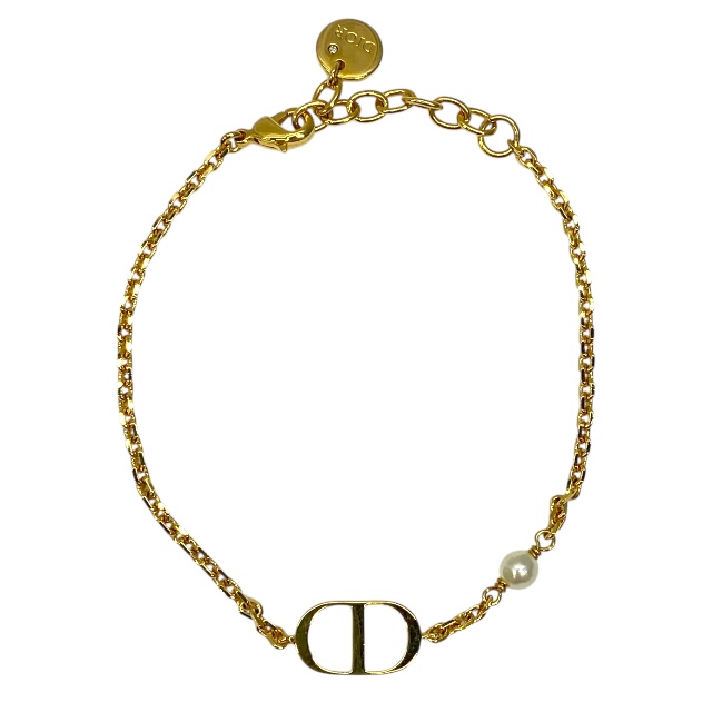 ディオール B1310PTCRS_D301 Petit CD ブレスレット アクセサリー CDロゴ シグネチャー レジンパール ゴールド Christian Dior レディース 高級感 上品デザイン 人気モデル
