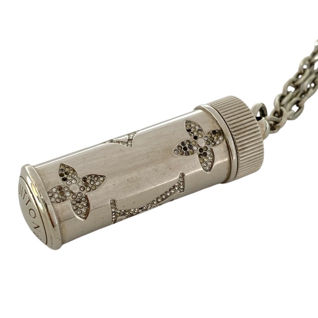ルイ ヴィトン M68248 モノグラム ストラス ピルケース ネックレス ペンダント チェーン ロゴ シルバー ラインストーン LOUIS VUITTON ユニセックス 高級感 人気モデル 上品デザイン_2