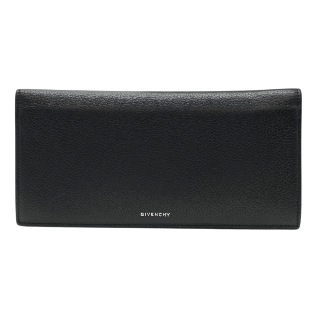 ジバンシー BK6098K18A 001 財布 二つ折り 長財布 ロングウォレット 4G ロゴ メタルプレート レザー ブラック GIVENCHY メンズ向け洗練フォルム 正規品の上質ウォレット_1