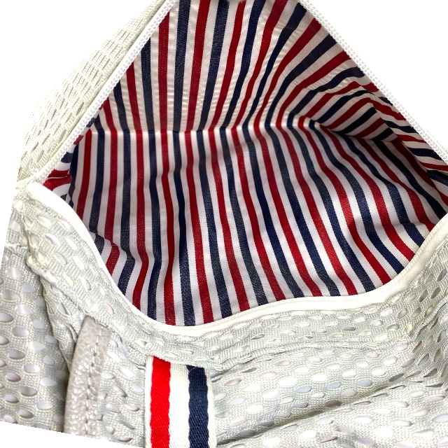 トムブラウン リュックサック バックパック トートバッグ メッシュ ストライプウェビング 軽量 グレー THOM BROWNE ユニセックス 人気 定番 高級感 おしゃれ 収納力_5