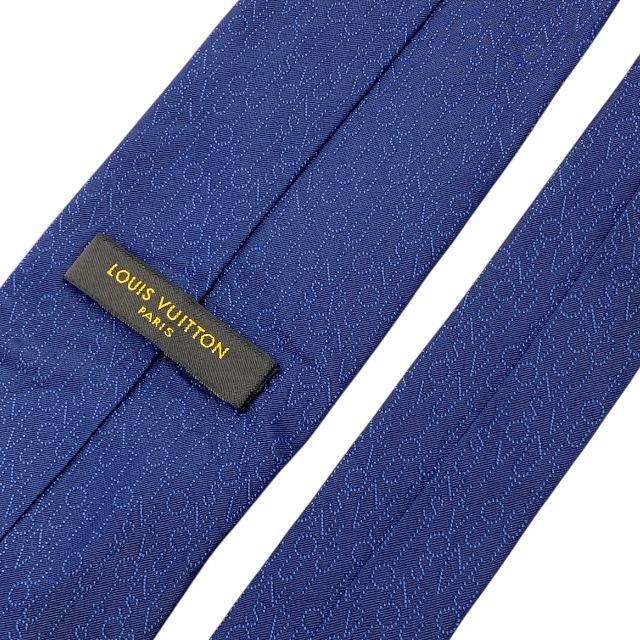 ルイ ヴィトン ネクタイ レギュラータイ シルク LV ロゴ ネイビー LOUIS VUITTON メンズ 人気 定番 上品 高級感 ビジネス_7