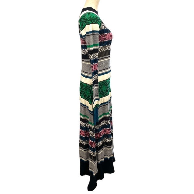 サカイ 22-05996 22SS RugJacquardKnitDress ラグジャカードニット ミディ ドレス ワンピース マルチカラー [サイズ1] sacai レディース 人気 定番 高級感 華やか 個性_1