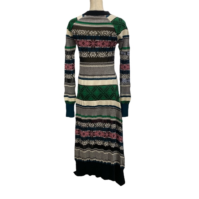 サカイ 22-05996 22SS RugJacquardKnitDress ラグジャカードニット ミディ ドレス ワンピース マルチカラー [サイズ1] sacai レディース 人気 定番 高級感 華やか 個性_2