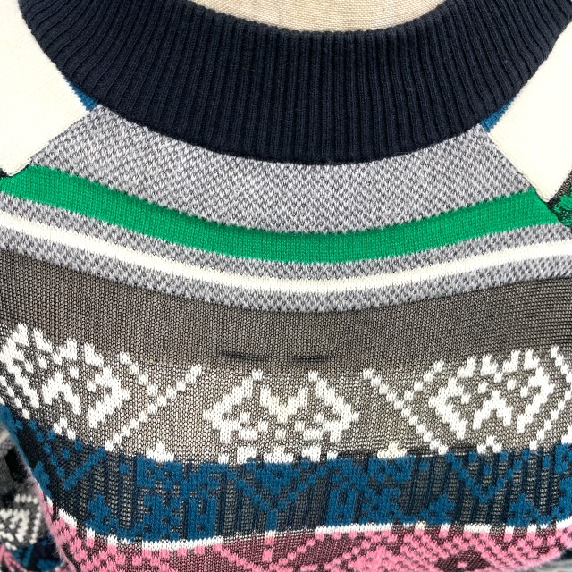 サカイ 22-05996 22SS RugJacquardKnitDress ラグジャカードニット ミディ ドレス ワンピース マルチカラー [サイズ1] sacai レディース 人気 定番 高級感 華やか 個性_4