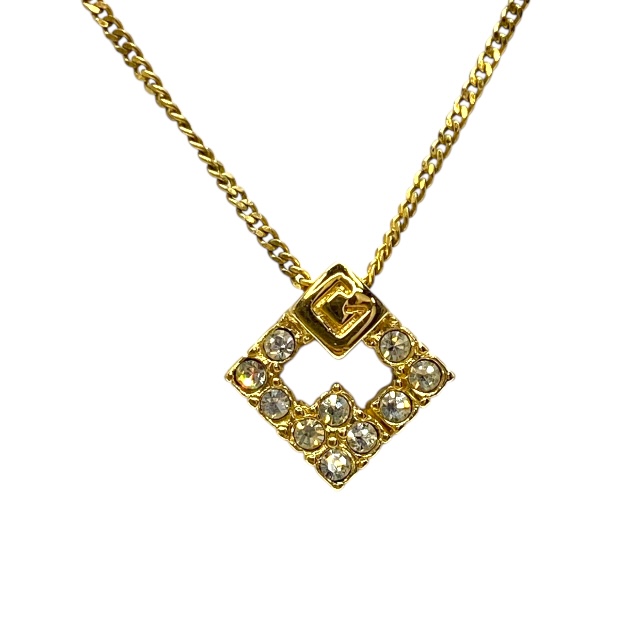 ジバンシー ネックレス Gロゴ ラインストーン アクセサリー ジュエリー 