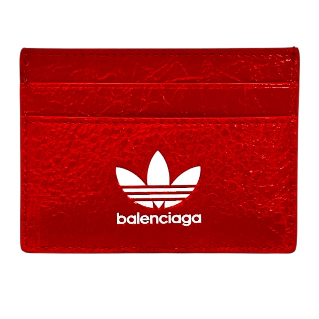 未使用 バレンシアガ アディダス コラボ 721895 カードホルダー カードケース パスケース 名刺入れ レッド ラムスキン BALENCIAGA×adidas ユニセックス 人気 定番 高級感 モード 上品 17,040円