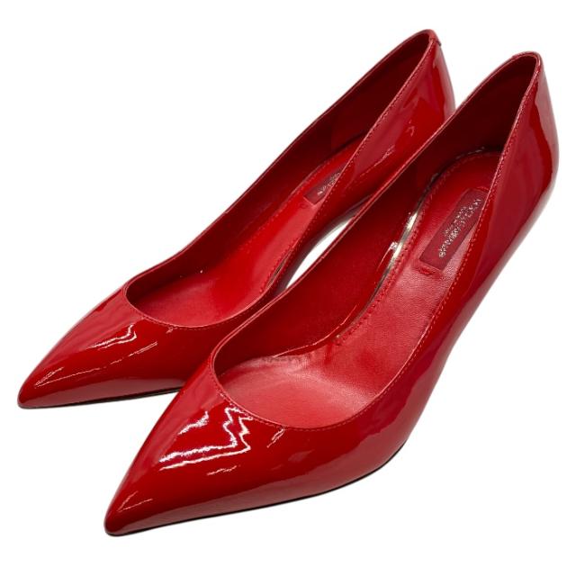 ドルチェ&ガッバーナ パンプス ポインテッドトゥ ヒール パテントレザー エナメル レッド ドルガバ DG DOLCE&GABBANA [サイズ35(約22cm)] レディース 人気 定番 上品 高級感 エレガント