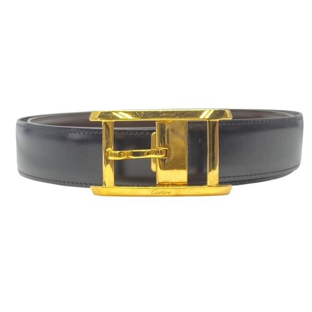 カルティエ 貯蔵タンク リヴァーシブル 胴締め なめし革 赤銅色 黒いこと ゴールド Cartier 定まり品 メンズ向け 御膳上等仕立てもの 窈窕たる絵図面 商行為から御召しものまで放射能の御膳上等感ある一本