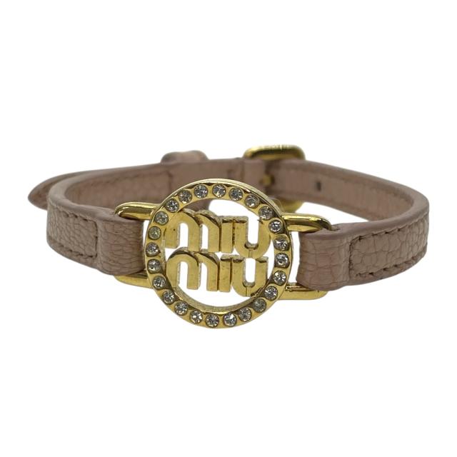 ミュウミュウ マドラス レザー ブレスレット バングル アクセサリー