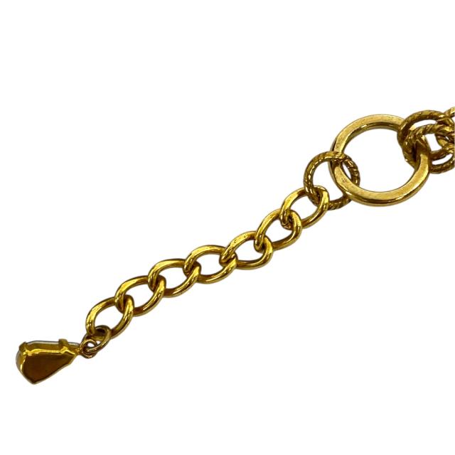 ドルチェ＆ガッバーナ ブレスレット ハート 薔薇 DGロゴ チェーン ラインストーン アクセサリー ゴールド レッド DOLCE&amp;GABBANA リユース 上品な輝きの装飾が魅力の手元映えデザイン_5
