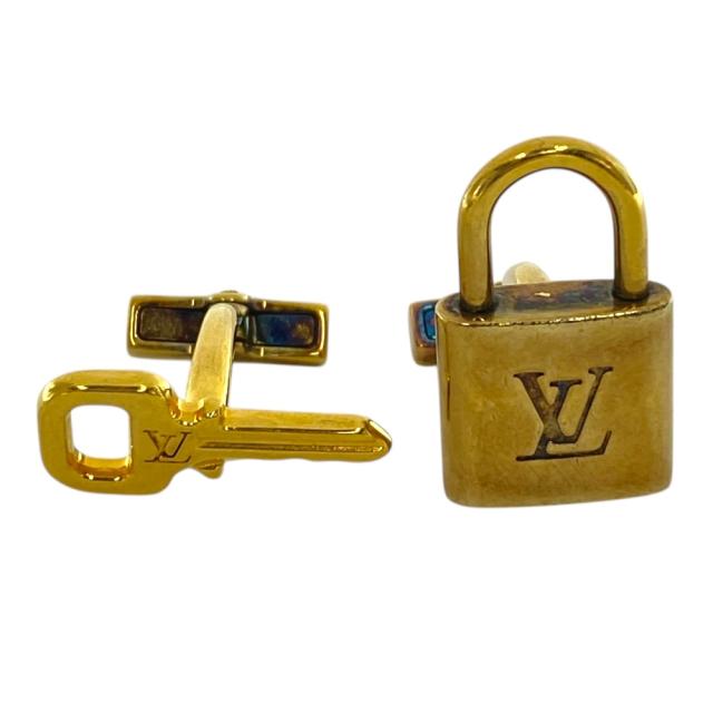 ルイヴィトン カフス カフスリンク カフスボタン ブトンドゥマンシェット カデナ エ クレ SV925 ゴールド M64601 LOUIS VUITTON メンズ 正規品