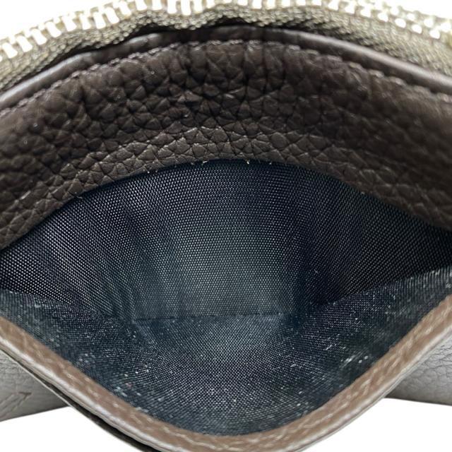 未使用 ジョルジオ アルマーニ レザー ジップ フラグメントケース カードケース コインケース ダークブラウン Y2R547YQA9E GIORGIO ARMANI 正規品 安心品質 洗練 デザイン_6