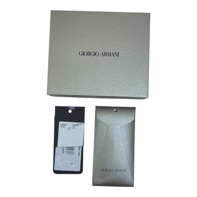 未使用 ジョルジオ アルマーニ レザー ジップ フラグメントケース カードケース コインケース ダークブラウン Y2R547YQA9E GIORGIO ARMANI 正規品 安心品質 洗練 デザイン_9