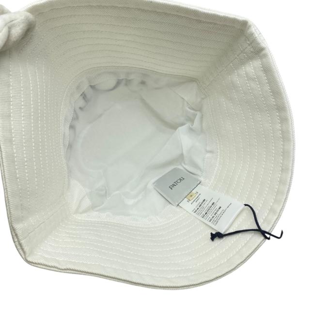 新品 パトゥ バケットハット 帽子 バケットハット バケハ コットン オフホワイト AC0270132 001W PATOU [サイズ S] 上質 洗練 トレンド 軽やか デイリー向き_4