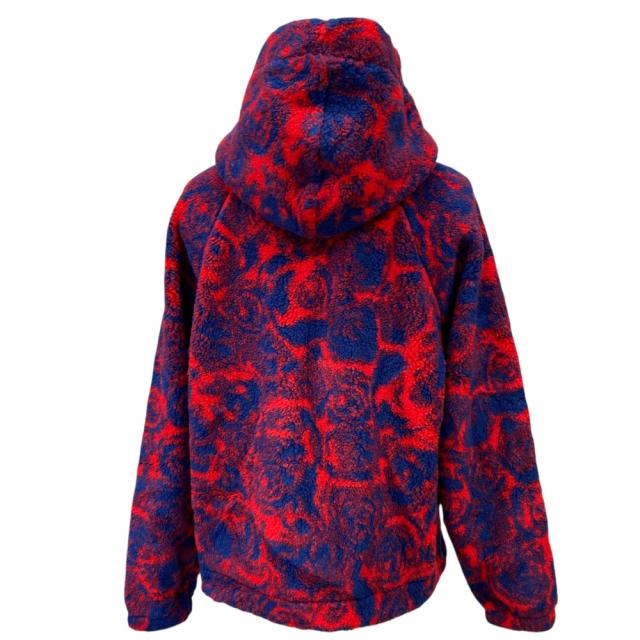 未使用 バーバリー アブストラクト ボア パーカー レッド ネイビー ポリエステル 24SS 8077521 BURBERRY メンズ 未使用 上質 抽象柄 季節感 トレンド感 軽やか_2