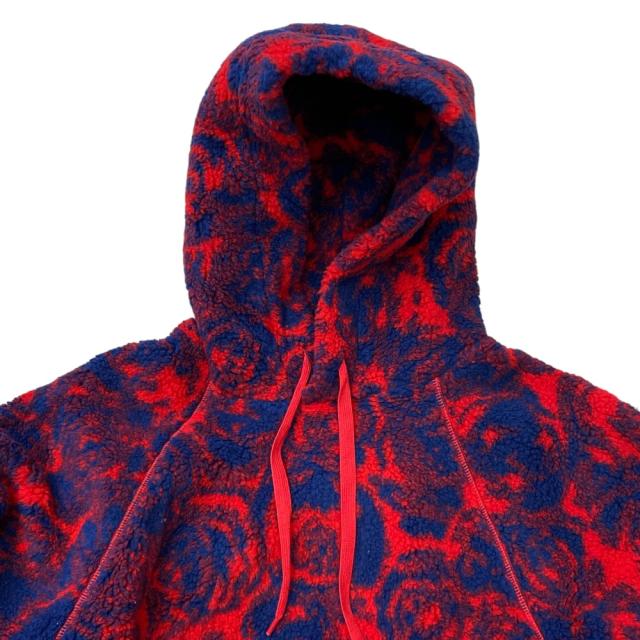 未使用 バーバリー アブストラクト ボア パーカー レッド ネイビー ポリエステル 24SS 8077521 BURBERRY メンズ 未使用 上質 抽象柄 季節感 トレンド感 軽やか_4
