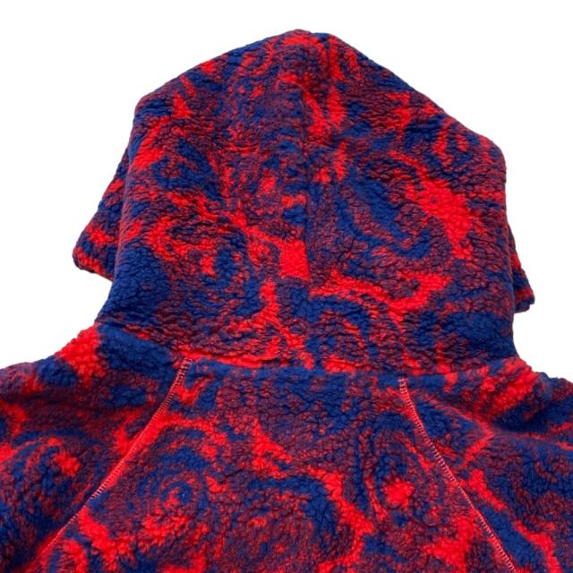 未使用 バーバリー アブストラクト ボア パーカー レッド ネイビー ポリエステル 24SS 8077521 BURBERRY メンズ 未使用 上質 抽象柄 季節感 トレンド感 軽やか_8