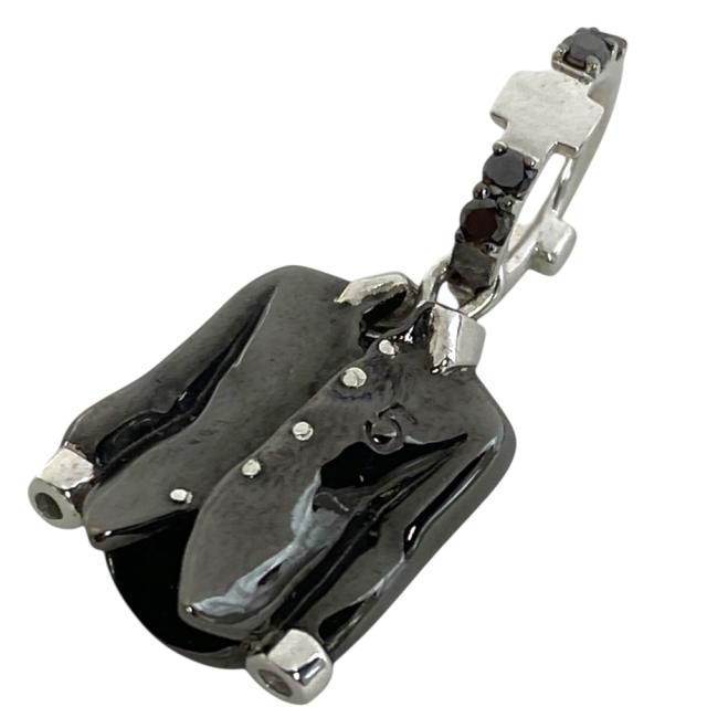 ローゼンヘムデン K18WG ネックレス ペンダント トップ チャーム ブラックダイヤモンド 0.08ct ルビー ジャケット モチーフ Rosen Hemden 洗練 上質 高級感 個性 コレクション性