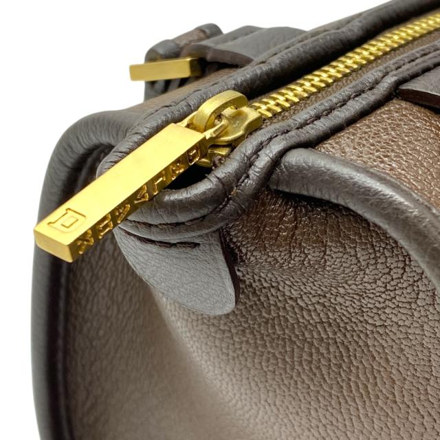 デルヴォー アストリッド PM mini ミニハンドバッグ ミニトートバッグ ミニボストンバッグ Dロゴ レザー ブラウン DELVAUX 上品 定番 高級感 フォーマル 日常使用_4
