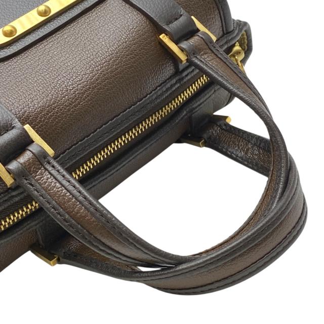 デルヴォー アストリッド PM mini ミニハンドバッグ ミニトートバッグ ミニボストンバッグ Dロゴ レザー ブラウン DELVAUX 上品 定番 高級感 フォーマル 日常使用_5