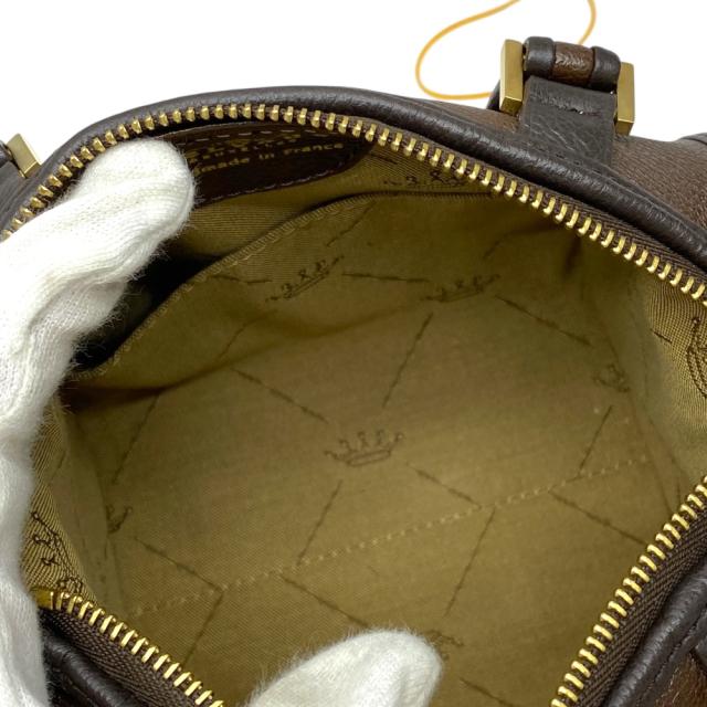 デルヴォー アストリッド PM mini ミニハンドバッグ ミニトートバッグ ミニボストンバッグ Dロゴ レザー ブラウン DELVAUX 上品 定番 高級感 フォーマル 日常使用_6