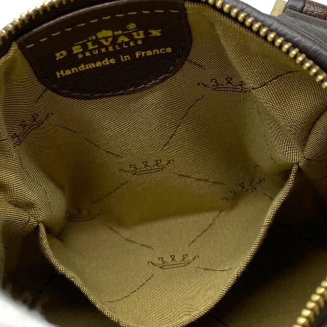 デルヴォー アストリッド PM mini ミニハンドバッグ ミニトートバッグ ミニボストンバッグ Dロゴ レザー ブラウン DELVAUX 上品 定番 高級感 フォーマル 日常使用_7